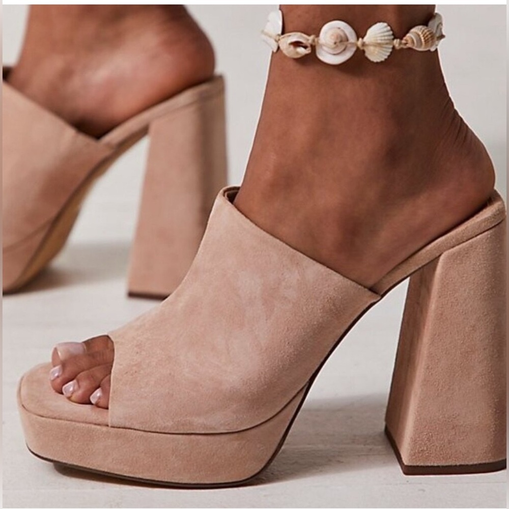 FREE PEOPLE Margo Mule Platform Boho Retro Sandal 41
